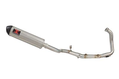 F900XR 2020-2025 De-Cat Performance Exhaust System 400mm Oval Stainless  + Carbon Silencer