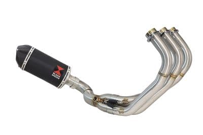 FJ09 FZ09 De-Cat Exhaust System 200mm Oval Black Stainless Carbon Silencer