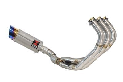 FJ09 FZ09 De-Cat Exhaust System 200mm Round Blue Tip Stainless Silencer