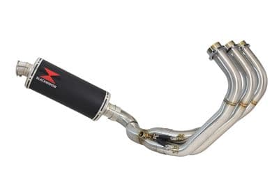 FJ09 FZ09 De-Cat Exhaust System 300mm Oval Black Stainless Silencer