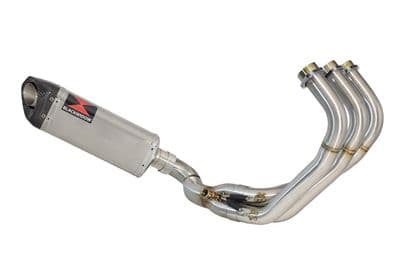 FJ09 FZ09 De-Cat Exhaust System 300mm Tri Oval Stainless Carbon Tip Silencer