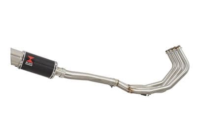 FZ6R 2009-2017 High Level De-cat Exhaust System 200mm Round Carbon Silencer