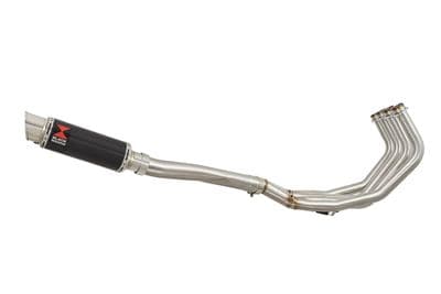 FZ6R 2009-2017 High Level De-cat Exhaust System 230mm GP Round Carbon Silencer