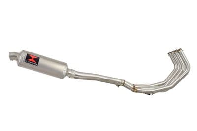 FZ6R 2009-2017 High Level De-cat Exhaust System 300mm Hexagonal Stainless Silencer