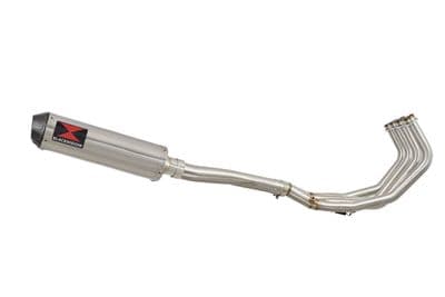 FZ6R 2009-2017 High Level De-cat Exhaust System 370mm Round Stainless Carbon Tip Silencer