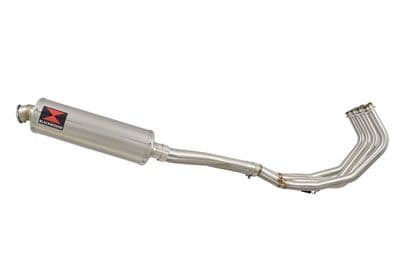 FZ6R 2009-2017 High Level De-cat Exhaust System 400mm Round Stainless Silencer