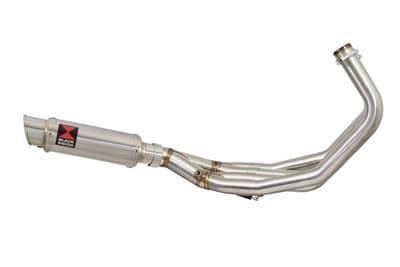 FZ6R 2009-2017 Low Level De-cat Exhaust System 230mm GP Round Stainless Silencer