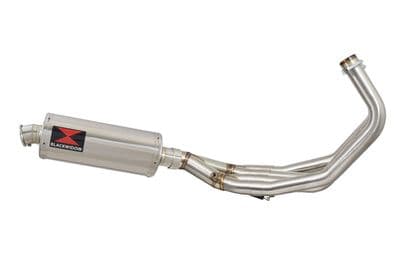 FZ6R 2009-2017 Low Level De-cat Exhaust System 300mm Round Stainless Silencer