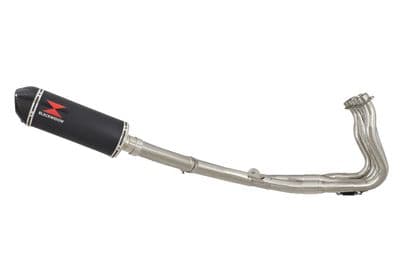 FZ8 FZ8N FZ8S Fazer 8 De Cat Race Exhaust System 300mm Oval Black Stainless Carbon Tip Silencer
