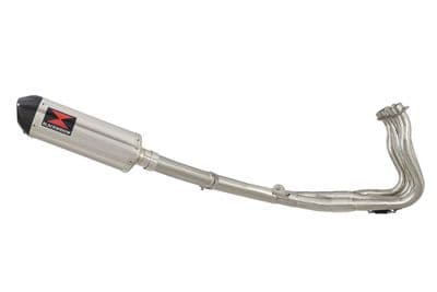 FZ8 FZ8N FZ8S Fazer 8 De Cat Race Exhaust System 300mm Oval Stainless Carbon Tip Silencer