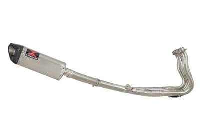 FZ8 FZ8N FZ8S Fazer 8 De Cat Race Exhaust System 300mm Tri Oval Stainless Carbon Tip Silencer