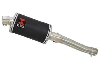 FZR1000 FZR 1000 EXUP Exhaust Silencer Kit 230mm Oval Black Stainless