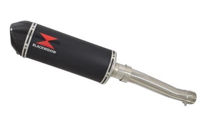 FZR1000 FZR 1000 EXUP Exhaust Silencer Kit 300mm Oval Black Stainless Carbon Tip
