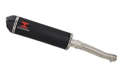 FZR1000 FZR 1000 EXUP Exhaust Silencer Kit 400mm Oval Black Stainless Carbon Tip