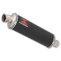 GB 350 2024 - 2025 Exhaust Silencer Kit 400 mm Oval Black Stainless Steel Silencer