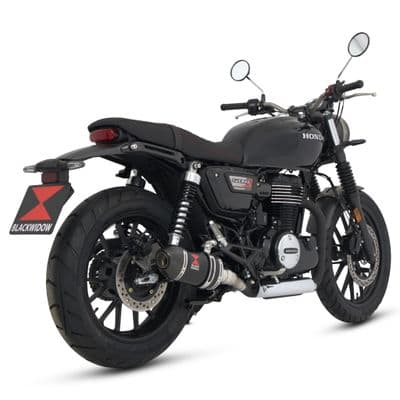 GB 350 S / R / RS 2024 - 2025 Exhaust Silencer Kit 200 mm Oval Black Stainless Steel Carbon Tip