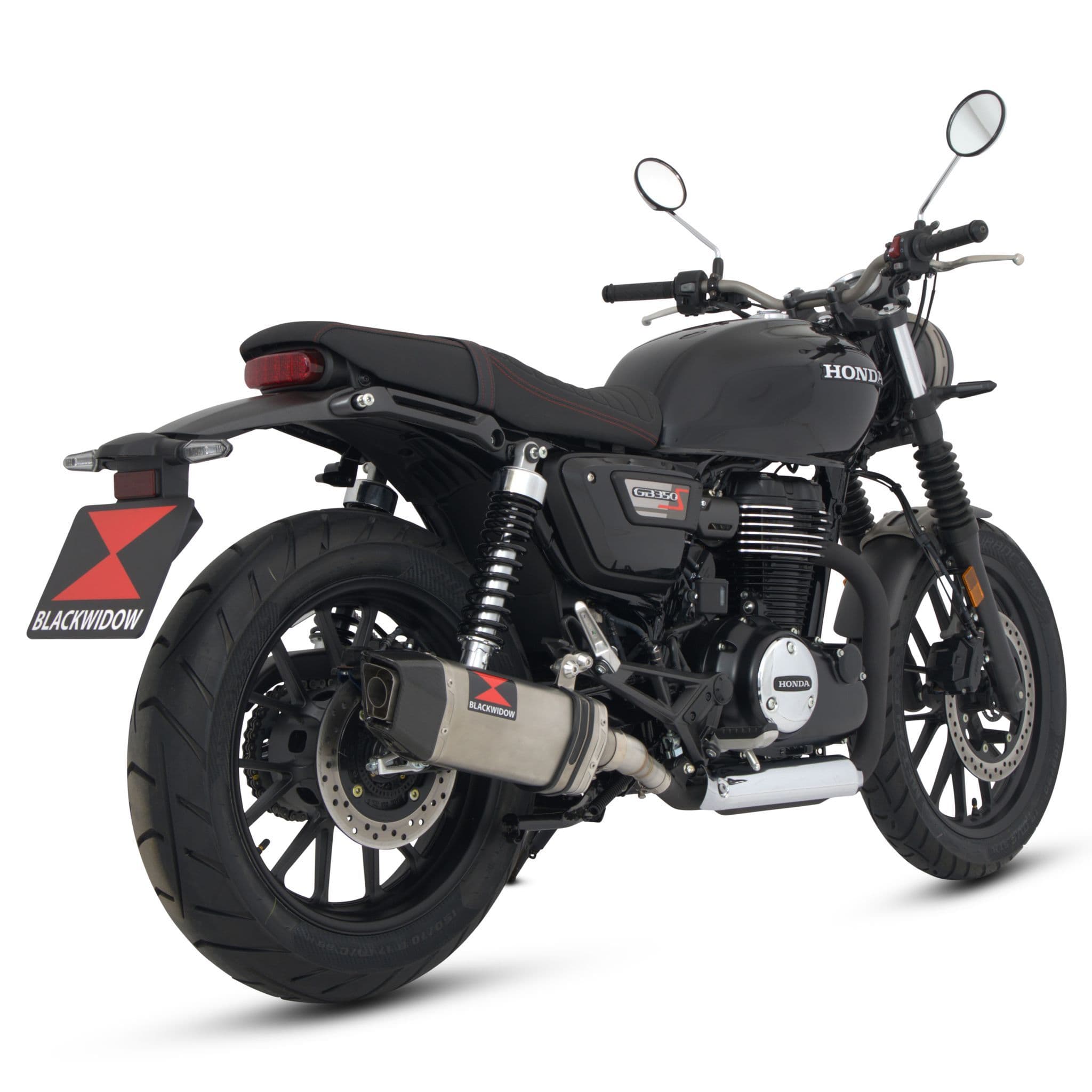 GB 350 S / R / RS 2024 - 2025 Exhaust Silencer Kit 300 mm Hexagonal  Stainless Steel Carbon Tip