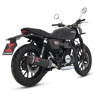 GB 350 S / R / RS 2024 - 2025 Exhaust Silencer Kit 400 mm Oval Black Stainless Steel Carbon Tip