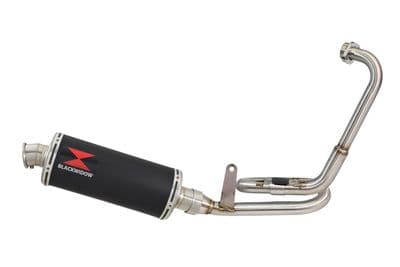 GK 125 2022-2025 Exhaust System 300mm Oval Black Stainless Silencer