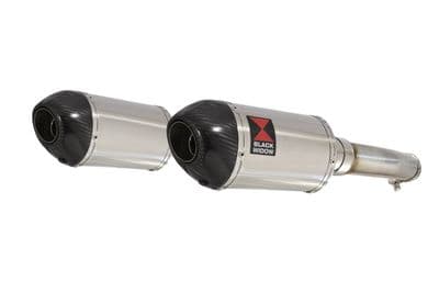 GL1500 Goldwing Twin Exhaust Silencer Kit 200mm Oval Stainless Carbon Tips