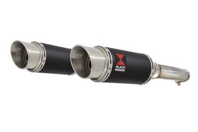 GL1500 Goldwing Twin Exhaust Silencer Kit 200mm Round Black Stainless
