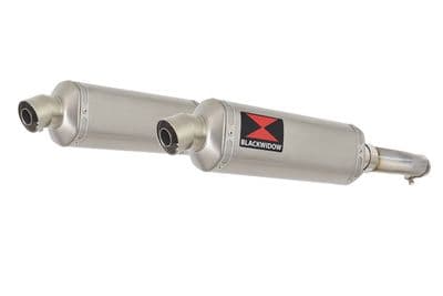 GL1500 Goldwing Twin Exhaust Silencer Kit 300mm Hexagonal Brushed Stainless