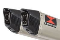GL1500 Goldwing Twin Exhaust Silencer Kit 300mm Hexagonal Stainless Carbon Tip
