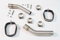 GL1500 Goldwing Twin Exhaust Silencer Kit 300mm Hexagonal Stainless Carbon Tip