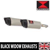 GL1500 Goldwing Twin Exhaust Silencer Kit 300mm Hexagonal Stainless Carbon Tip