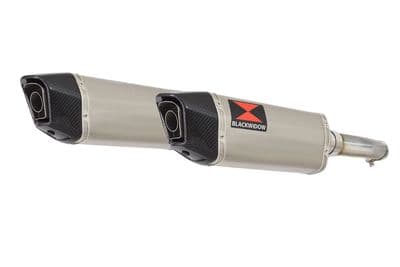 GL1500 Goldwing Twin Exhaust Silencer Kit 300mm Hexagonal Stainless Carbon Tip