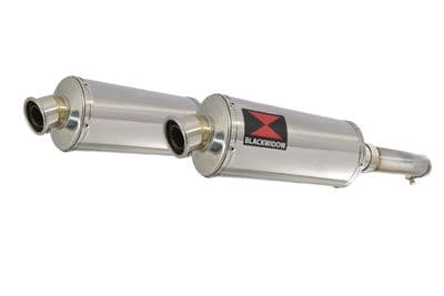 GL1500 Goldwing Twin Exhaust Silencer Kit 300mm Oval Stainless