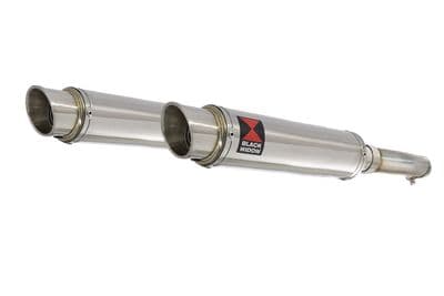 GL1500 Goldwing Twin Exhaust Silencer Kit 350mm GP Round Stainless