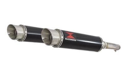 GL1500 Goldwing Twin Exhaust Silencer Kit 360mm GP Round Black Stainless