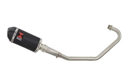 GLR125 (1 WH-F) 2015-2020 Exhaust System 200mm Oval Black Stainless Carbon Tip Silencer