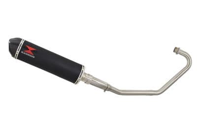 GLR125 (1 WH-F) 2015-2020 Exhaust System 400mm Oval Black Stainless Carbon Tip Silencer