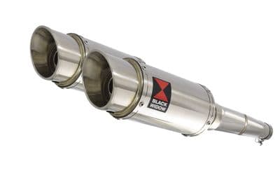 GPZ 500 S (EX500) 2-2 exhaust silencer kit with 200mm Round Stainless Silencers