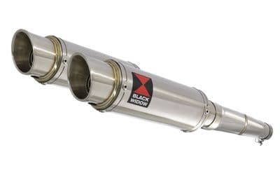 GPZ 500 S (EX500) 2-2 Exhaust Silencer Kit with 230mm GP Round Stainless Silencers