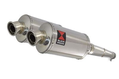 GPZ 500 S (EX500) 2-2 Exhaust Silencer Kit with 230mm Oval Stainless Silencers
