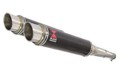 GPZ 500 S (EX500) 2-2 Exhaust Silencer Kit with 350mm GP Round Carbon Silencers