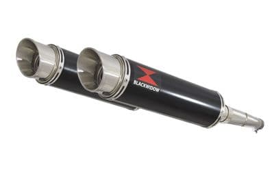 GPZ 500 S (EX500) 2-2 Exhaust Silencer Kit with 360mm GP Round Black Stainless Silencers