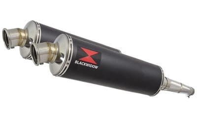 GPZ 500 S (EX500) 2-2 Exhaust Silencer Kit with 400mm Round Black Stainless Silencers