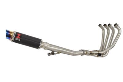 GSF1200 Bandit 1995-2006 Oil Cooled Exhaust System 230mm GP Round Blue Tip Carbon Silencer