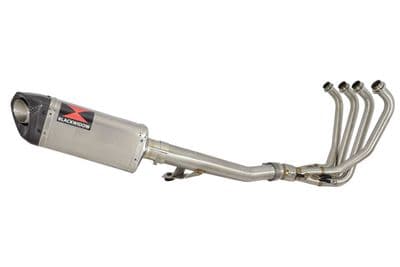 GSF1200 Bandit 1995-2006 Oil Cooled Exhaust System 300mm Tri Oval Stainless Carbon Tip Silencer