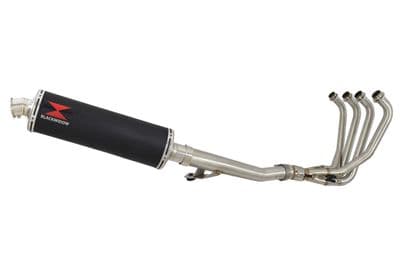 GSF600 Bandit 95-04 Oil Cooled Race Exhaust System 400mm Oval Black Stainless Silencer