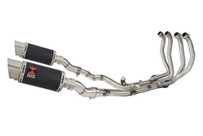 GSX 1300 R HAYABUSA 2021 - 2026-2 Race De - Cat Exhaust System 200mm Round Black Stainless Silencers