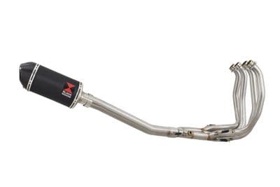 GSX 1300 R HAYABUSA 2021 - 2026 4-1 Race De - Cat Full System 200mm Oval Black Carbon Tip Silencer