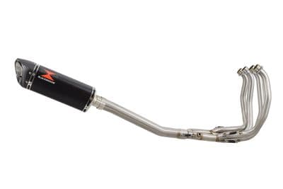 GSX 1300 R HAYABUSA 2021 - 2026 4-1 Race De - Cat Full System 300mm Tri-Oval Black Carbon Silencer