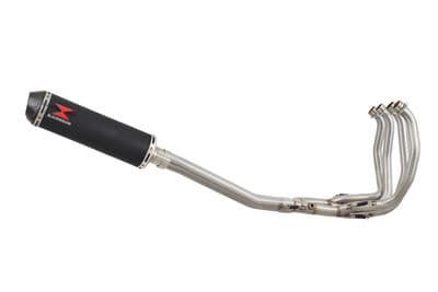 GSX 1300 R HAYABUSA 2021 - 2026 4-1 Race De - Cat Full System 370mm Round Black Carbon Tip Silencer
