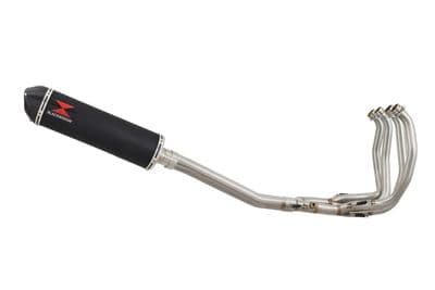 GSX 1300 R HAYABUSA 2021 - 2026 4-1 Race De - Cat Full System 400mm Oval Black Carbon Tip  Silencer