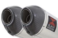 GSX 1300 R HAYABUSA 2021 - 2026 4-2 Link Pipes + 200mm Oval Stainless Carbon Tip Silencers
